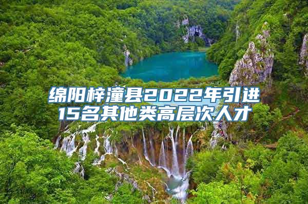 绵阳梓潼县2022年引进15名其他类高层次人才