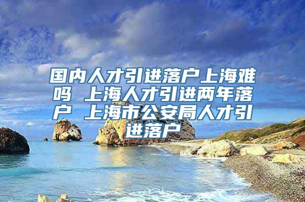 国内人才引进落户上海难吗 上海人才引进两年落户 上海市公安局人才引进落户