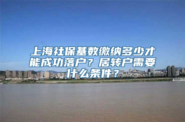 上海社保基数缴纳多少才能成功落户？居转户需要什么条件？