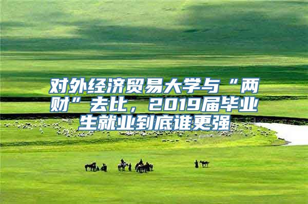 对外经济贸易大学与“两财”去比，2019届毕业生就业到底谁更强