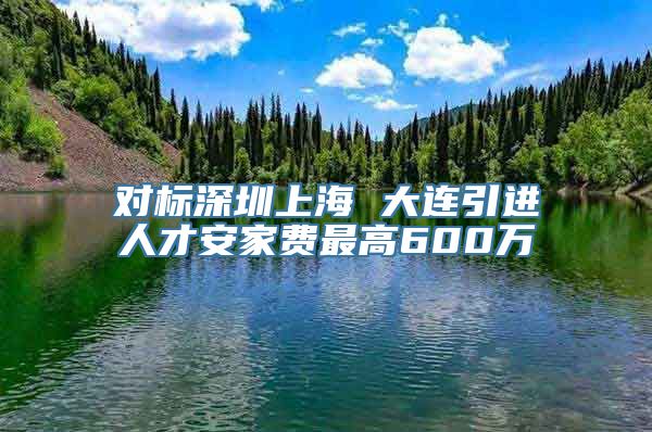 对标深圳上海 大连引进人才安家费最高600万