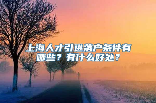 上海人才引进落户条件有哪些？有什么好处？