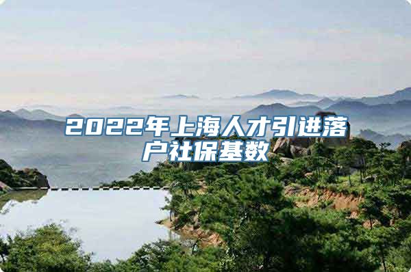 2022年上海人才引进落户社保基数