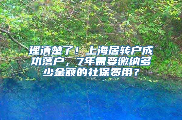 理清楚了！上海居转户成功落户，7年需要缴纳多少金额的社保费用？