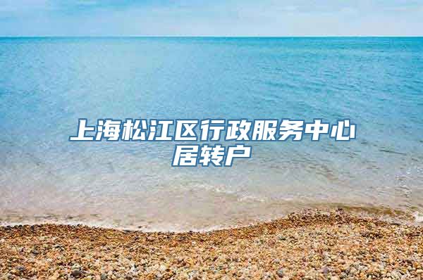 上海松江区行政服务中心居转户