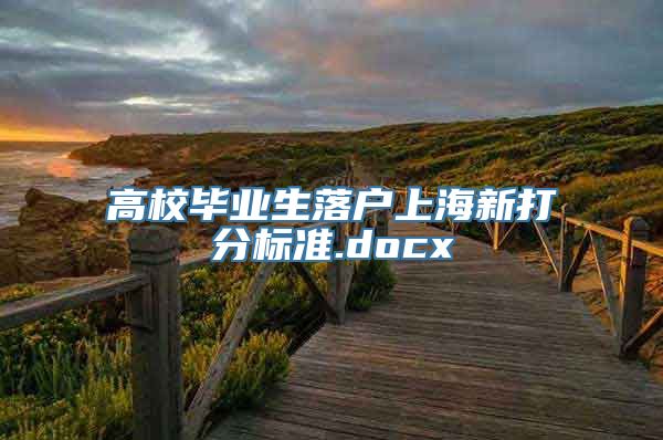 高校毕业生落户上海新打分标准.docx