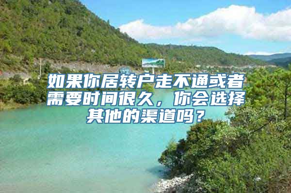 如果你居转户走不通或者需要时间很久，你会选择其他的渠道吗？