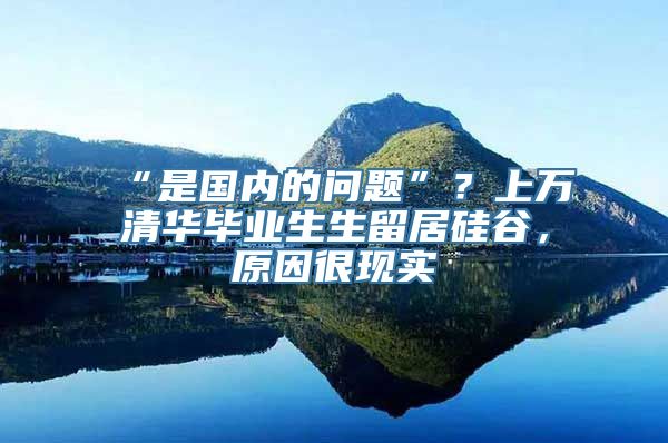 “是国内的问题”？上万清华毕业生生留居硅谷，原因很现实