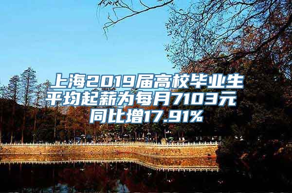 上海2019届高校毕业生平均起薪为每月7103元 同比增17.91%