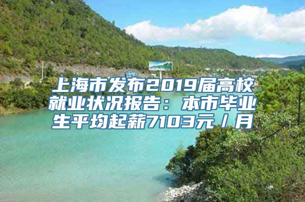 上海市发布2019届高校就业状况报告：本市毕业生平均起薪7103元／月