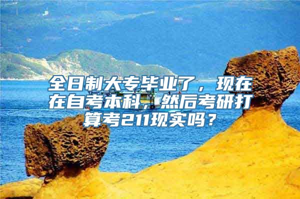 全日制大专毕业了，现在在自考本科，然后考研打算考211现实吗？