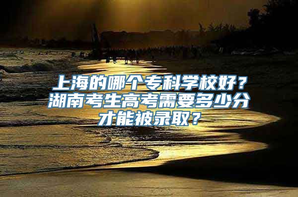 上海的哪个专科学校好？湖南考生高考需要多少分才能被录取？