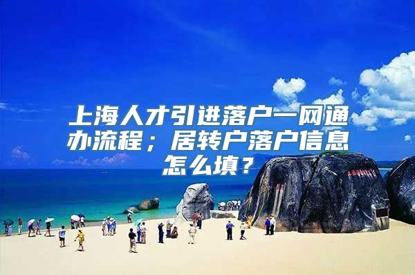 上海人才引进落户一网通办流程；居转户落户信息怎么填？