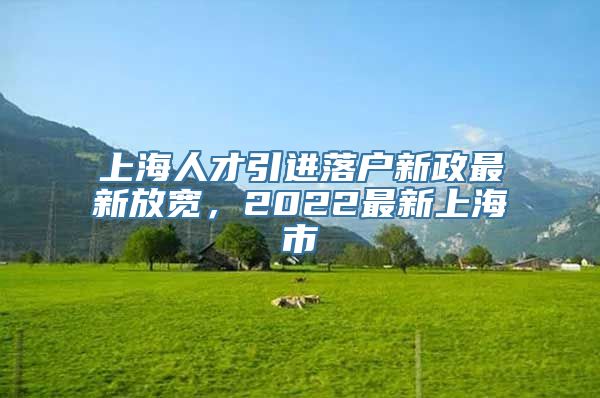 上海人才引进落户新政最新放宽，2022最新上海市