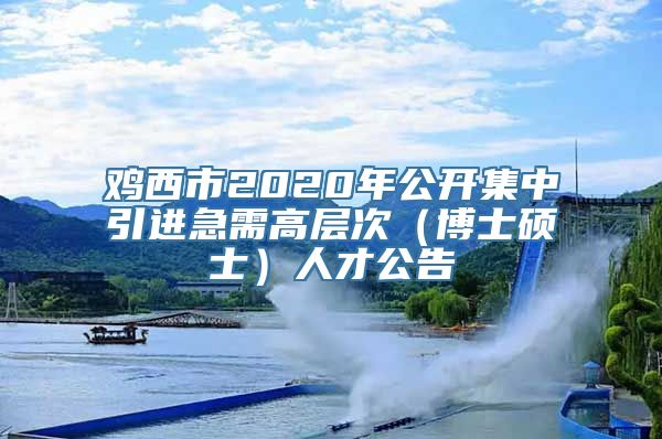 鸡西市2020年公开集中引进急需高层次（博士硕士）人才公告