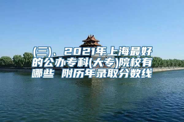 (三)、2021年上海最好的公办专科(大专)院校有哪些 附历年录取分数线