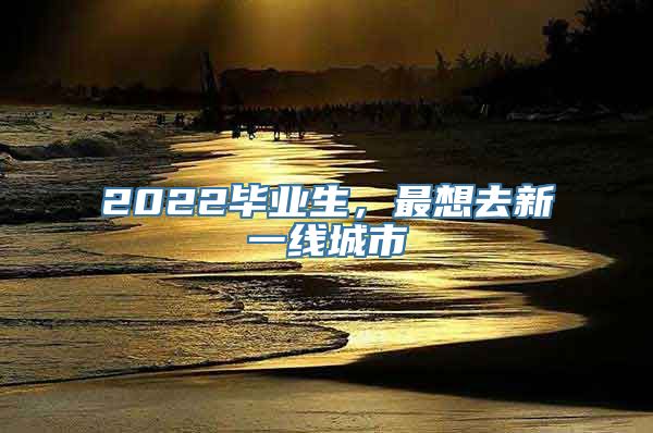 2022毕业生，最想去新一线城市