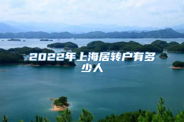 2022年上海居转户有多少人