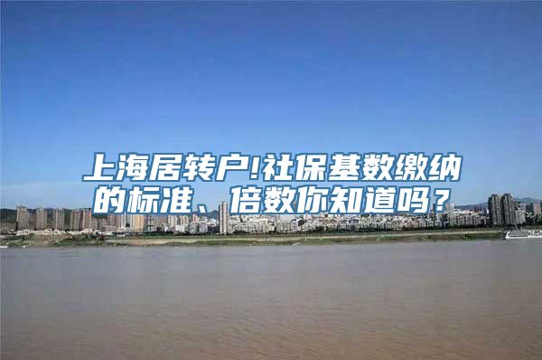 上海居转户!社保基数缴纳的标准、倍数你知道吗？