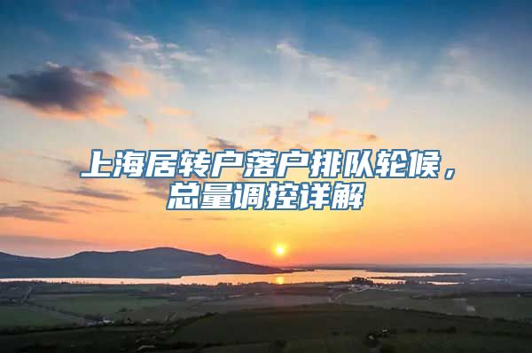 上海居转户落户排队轮候，总量调控详解