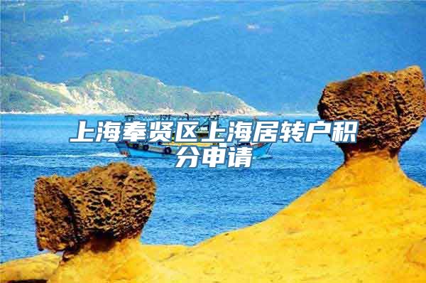 上海奉贤区上海居转户积分申请