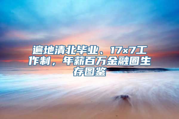 遍地清北毕业、17×7工作制，年薪百万金融圈生存图鉴