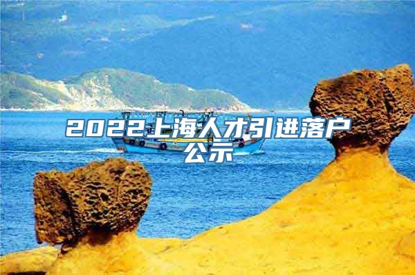 2022上海人才引进落户公示