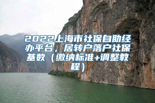 2022上海市社保自助经办平台，居转户落户社保基数（缴纳标准+调整教程）