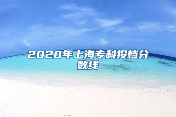 2020年上海专科投档分数线