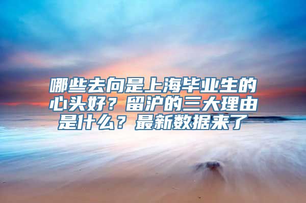 哪些去向是上海毕业生的心头好？留沪的三大理由是什么？最新数据来了→