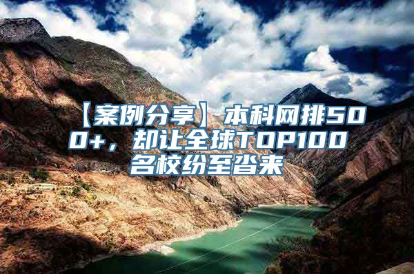 【案例分享】本科网排500+，却让全球TOP100名校纷至沓来