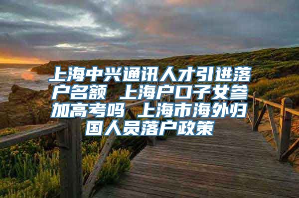 上海中兴通讯人才引进落户名额 上海户口子女参加高考吗 上海市海外归国人员落户政策