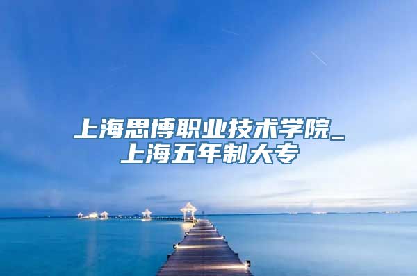 上海思博职业技术学院_上海五年制大专