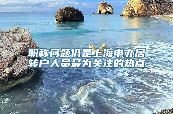 职称问题仍是上海申办居转户人员最为关注的热点