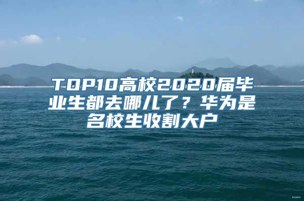 TOP10高校2020届毕业生都去哪儿了？华为是名校生收割大户