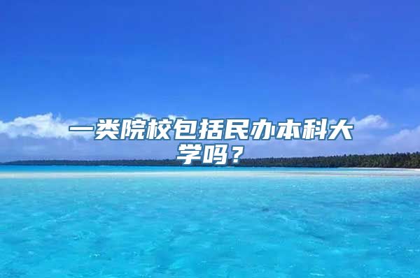 一类院校包括民办本科大学吗？