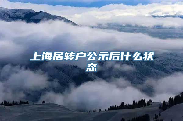 上海居转户公示后什么状态